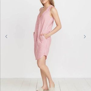 MARINE LAYER Linen Lake Tank Dress Red M
